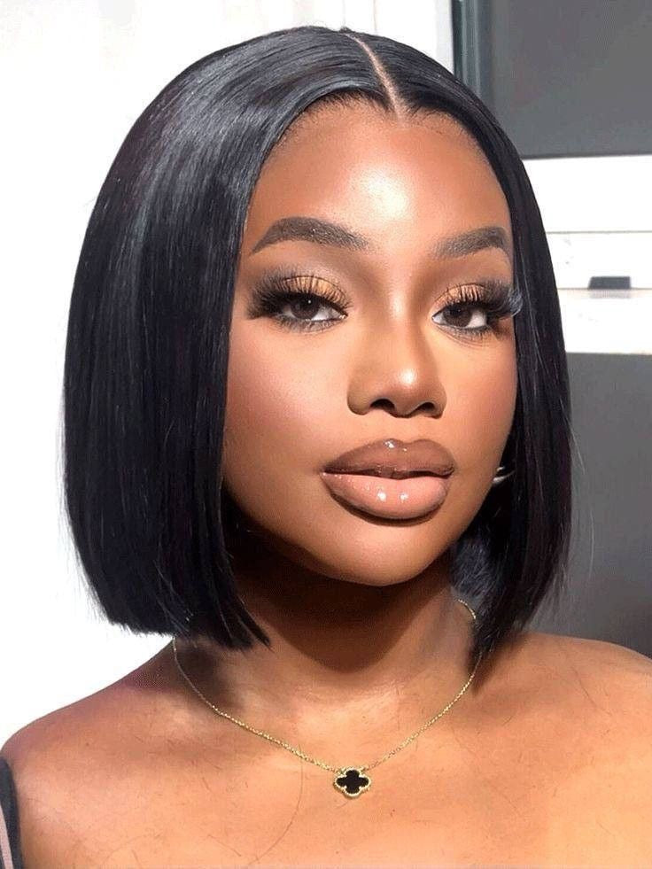 Pre-Bleached 7×5 Lace Glueless Bob Wig Human Hair