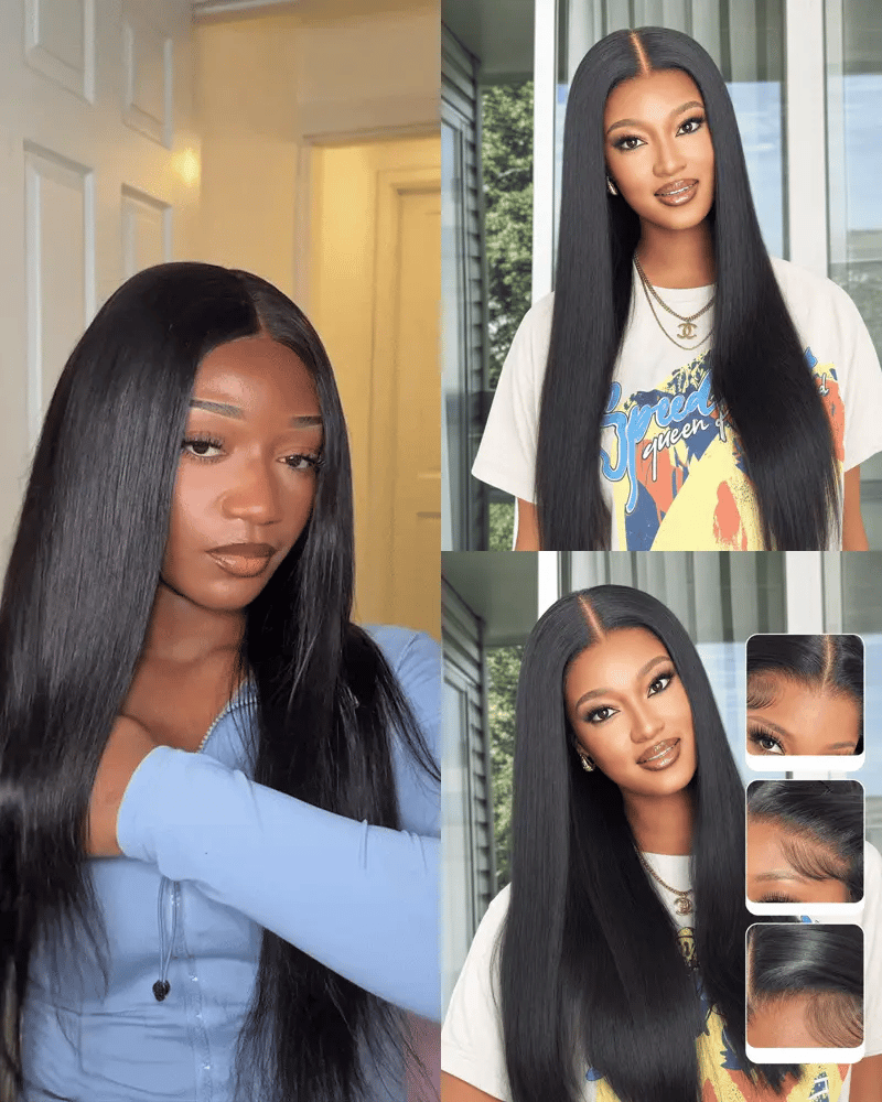 26 Inch Silky Straight 9x6 Glueless  Wig Motion View 