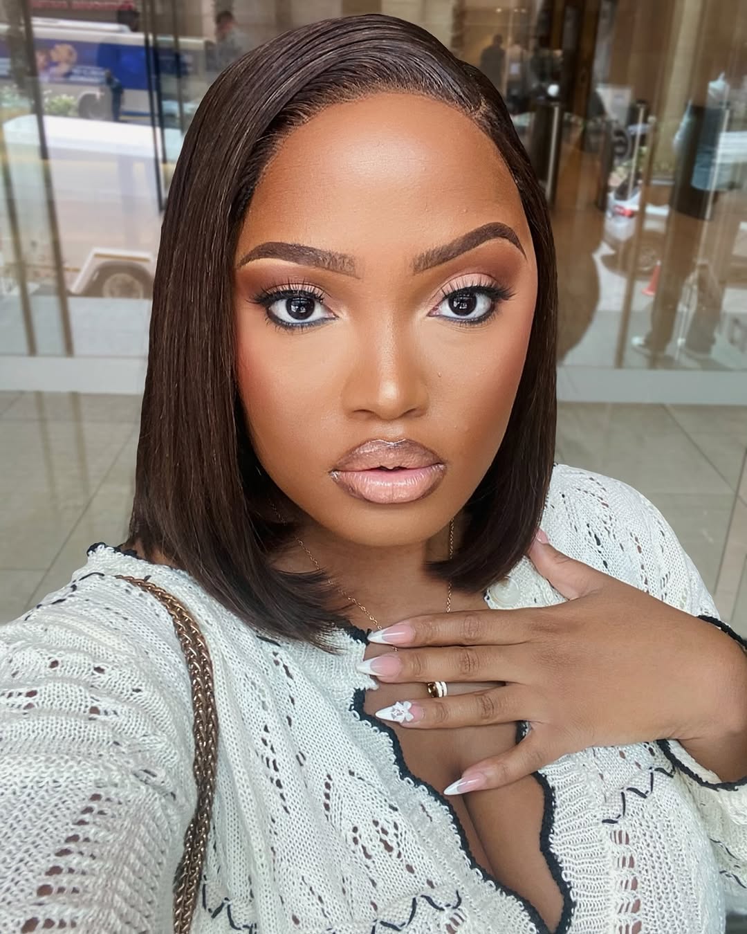 Chocolate Brown Glueless Human Hair Bob Wig