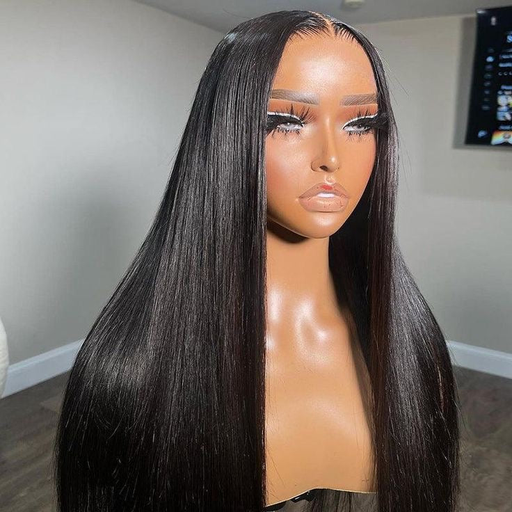Pre-Bleached Straight Lace Frontal Human Hair Wig