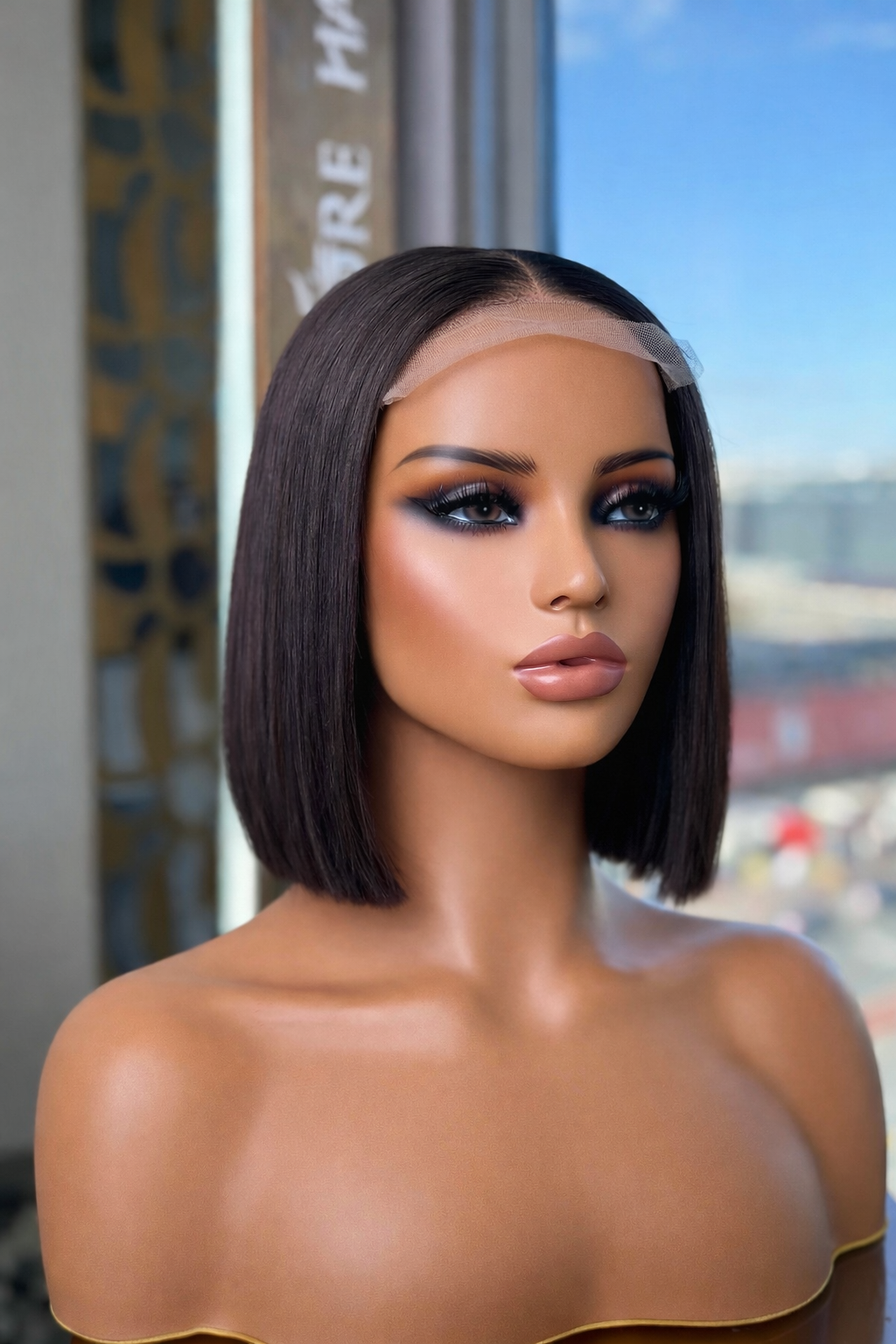 Vietnamese Bone Straight Glueless Human Hair Wig