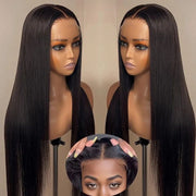 HD 7x5 Lace Pre-Bleached Straight Human Hair Wig 26 Inch
