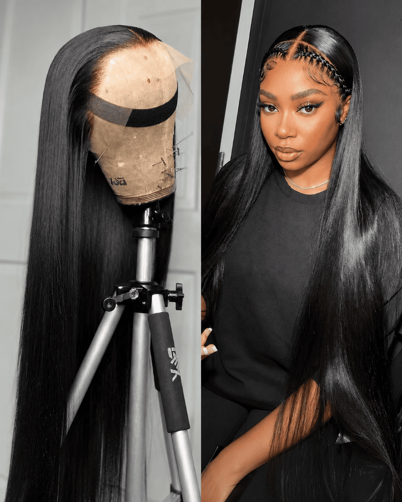 HD Full Lace Frontal Straight Wig Side View 
