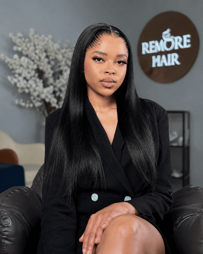 HD Lace Lagos Hairline Frontal Wig Human Hair Front View 