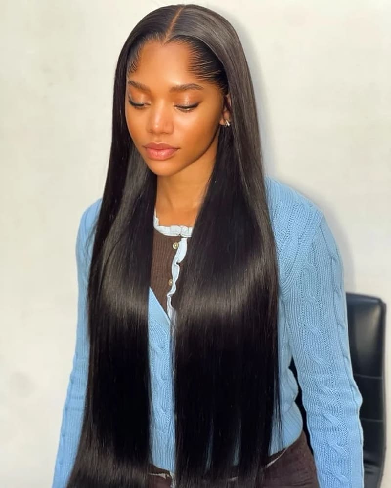 HD Lace Lagos Hairline Frontal Wig Human Hair Front View 