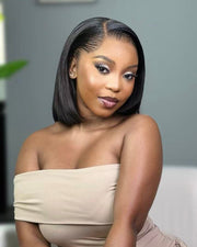 HD Lagos Hairline Lace Frontal Bob Wig Front View 