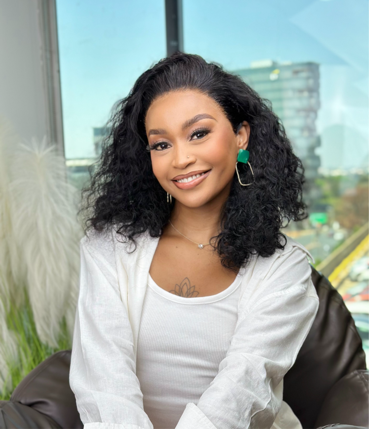 Natural Weave Full Frontal Curly 12 inch Wig Front View 