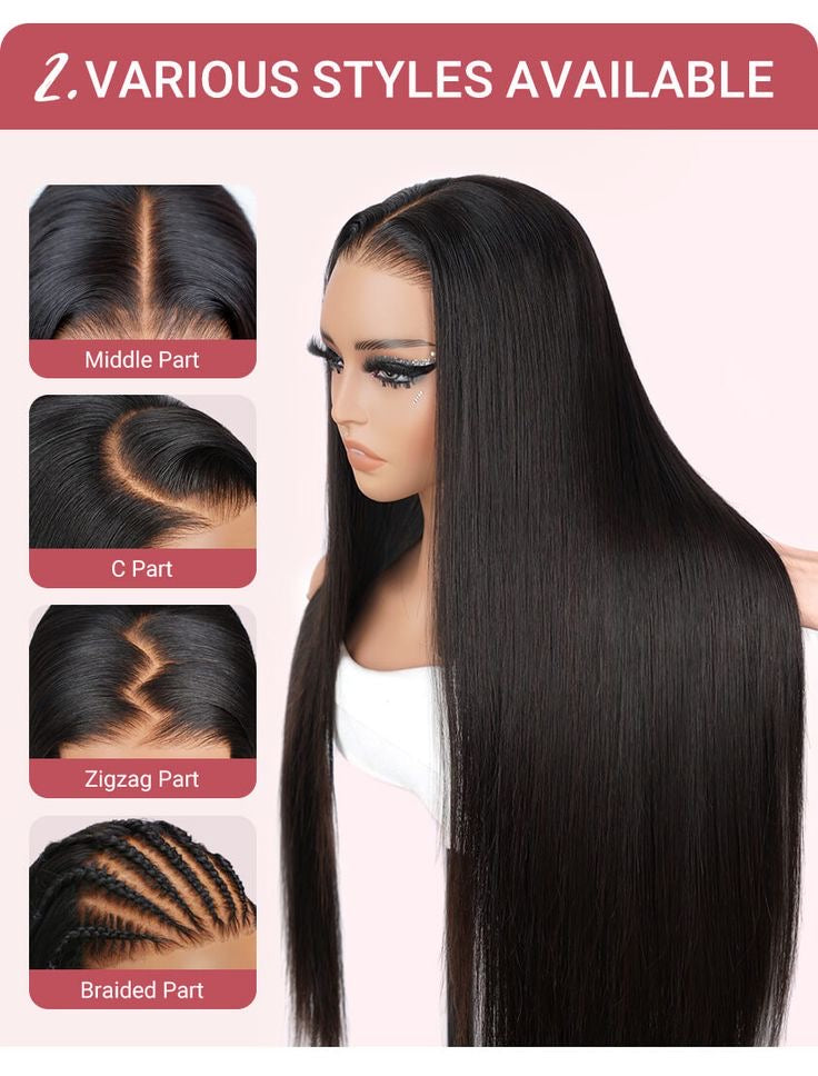 Pre-Bleached Straight Wear & Go Human Hair Wig Detail View