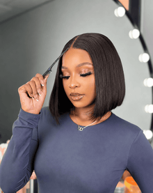 Vietnamese Bone Straight Glueless Human Hair Wig Side View 