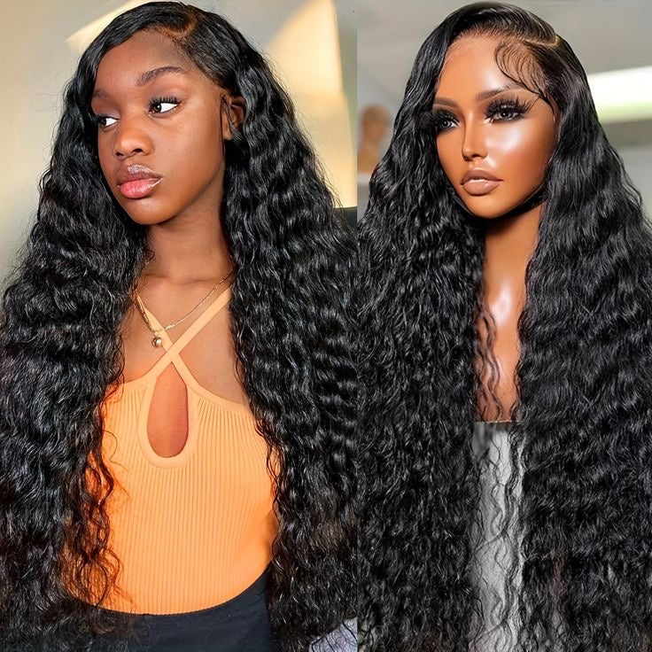  Water Weave Lace Frontal  Wigs Front View 