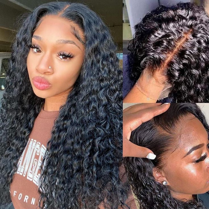  Water Weave Lace Frontal Wigs  Side View