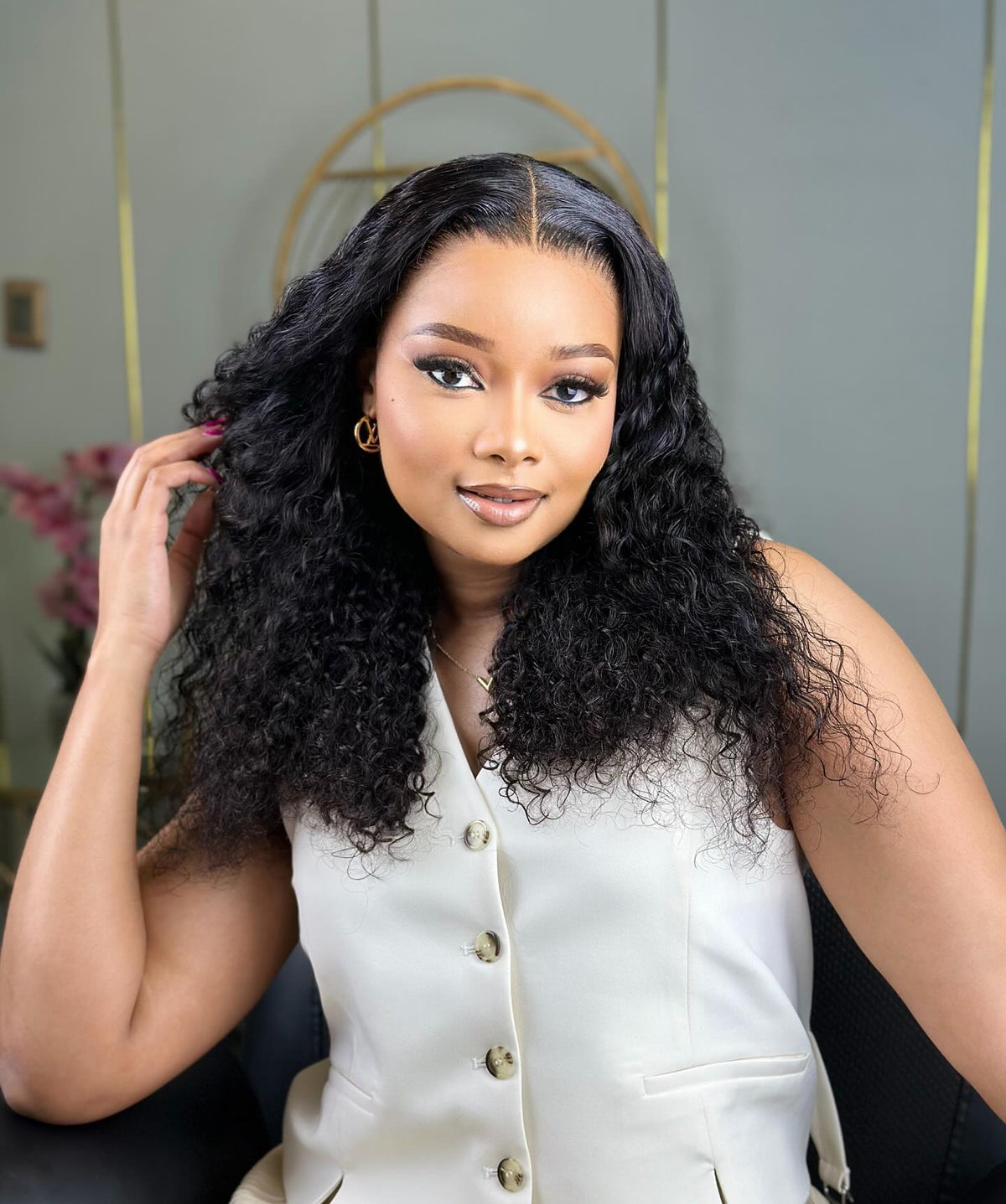 Water Weave Lace Frontal Wigs  Front View 