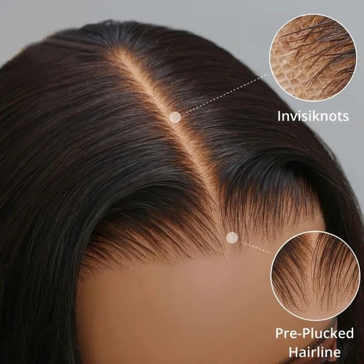 24 Inch Silky Straight 9x6 Glueless Human Hair Wig