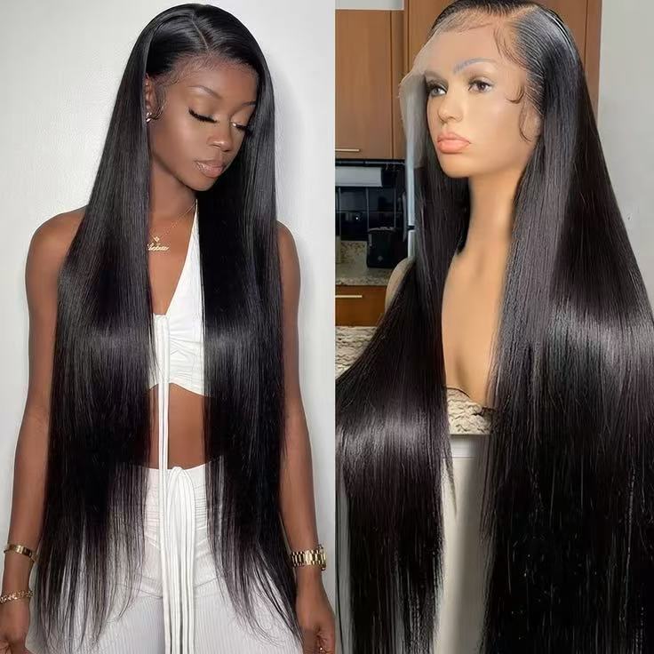 13x6 Pre-Bleached Straight Human Hair Lace Frontal Wig