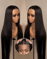 HD 7x5 Lace Pre-Bleached Straight Human Hair Wig 26 Inch