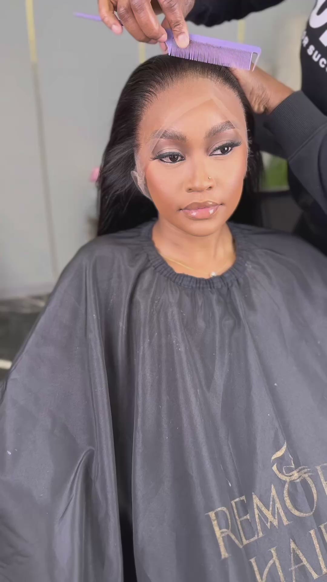 Load video: HD 360 Lace Glueless Straight Human Hair Wig Video View