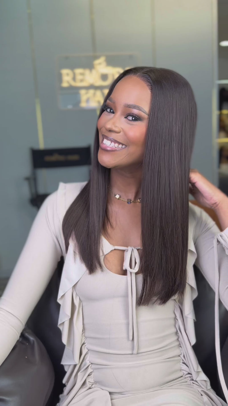 Bone Straight 5x5 Glueless Human Hair Wig Video View 