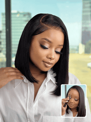 Pre-Bleached 7×5 Lace Glueless Bob Wig Human Hair